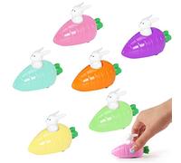 XiXiRan Jouets de Pâques, Carotte Voiture à tirer, Mini Pull Back Cars, Lapins Rétractables avec Carotte, Jouet à Remonter Cadeaux de Pâques pour Enfants, Jouets de Voiture à Remonter