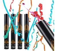 XiXiRan Lanceur de Confettis Blanc - 4pcs Confetti Cannons Poppers pour Mariage et Anniversaire