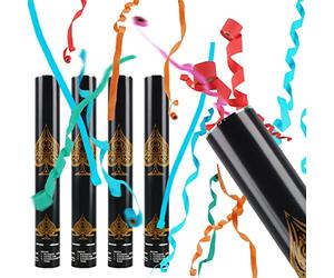 XiXiRan Lanceur de Confettis Blanc - 4pcs Confetti Cannons Poppers pour Mariage et Anniversaire