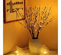 XiXiRan Lumineuses Branches avec 20 LED, 5 Lumineux Éclairage Branche Brindille, Branche Vase Remplisseur Artificielle Saule Lumières Pour Noël Centre De Table De Vacances Romantique Table Décoration