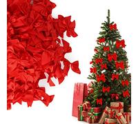 XiXiRan Rouge Nœuds de Ruban, 100 Pièces Noeud de Ruban de Noël, Mini Noeuds Decoratifs, Decoration Noël Bowknot, Christmas Cadeaux Présente Arbre de Noël Décoration Couronnes de Noël