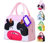 XiXiRan Sac à Lunch Isotherme Enfants, Bento École, Repas Lunch Box 5L, Isolation Thermique, Pique-nique, Dinosaurio (Kühe)