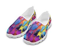 xixirimido Chaussures de marche pour femme - Chaussures basses décontractées en maille - Légères et respirantes, Tête de mort fleur, 41 EU
