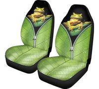 xixirimido Green Frog Lot de 2 housses de siège de voiture pour homme et femme