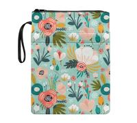 xixirimido Housse de protection pour livres scolaires de garçons avec imprimé de fleurs, pochette de protection pour poignet de 9 à 11 ans