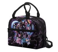 xixirimido Sac à déjeuner isotherme avec poignée pour fille Motif cheval et fleur galaxie