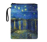 xixirimido Van Gogh Couverture de livre de poche pour femme Motif Nuit étoilée sur le Rhône