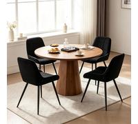 xixiworkshop Lot de 4 chaises de salle à manger fonctionnelles pour cuisine, salon, salle à manger avec assise rembourrée et élégantes