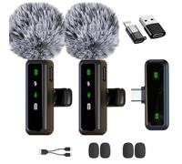 XIXIXIAXIA Micro Cravate sans Fil pour iPhone,iPad, Android,Caméra, Ordinateur, Portable, Mini Microphone avec réduction du Bruit, appairage Automatique,pour Vlogging,Enregistrement vidé, Vlog