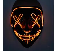 XiXiYang Masque d'Halloween effrayant à DEL, 3 modes d'éclairage, masque transformant le visage à DEL, masque lumineux pour fans de Deadpool et de fer pour hommes et femmes adultes pour déguisement
