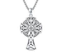 XIXLES Collier avec pendentif Saint Michel/Saint Christophe/Saint Jude/Vierge Marie en argent sterling/crucifix St Joseph/Saint Antoine Bijoux pour homme et femme, Argent sterling