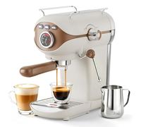 XIXUBX - Machine à expresso 20 bars, machine à café professionnelle avec mousseur à lait, machine à café compacte avec café et cappuccino pour la maison, cafetière avec contrôle