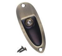 XIYANGJUAN Plaque de sortie jack pour guitare électrique Fender Stratocaster de style bateau 6,35 mm (bronze)