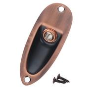 XIYANGJUAN Plaque de sortie jack pour guitare électrique Fender Stratocaster Stratocaster 6,35 mm (cuivre rouge)