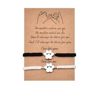 Xiyantiji Ensemble de bracelets commémoratifs pour animaux de compagnie pour 2 propriétaires de chiens et chats, cadeaux de souvenir pour la perte d'un chien, bracelet d'amitié, cadeau de décès