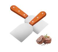 XIYEAM Lot de 2 spatules à crème glacée, grattoir incliné en acier inoxydable, grattoir plat et droit, grattoir polyvalent en métal pour la maison, la cuisine, la fabrication de crème glacée