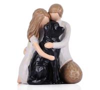 XIYOUQI Figurines de chien, cadeaux commémoratifs pour la perte d'un chien, figurine de condoléances pour les amoureux des animaux, sculptée à la main, décoration d'intérieur pour propriétaires de
