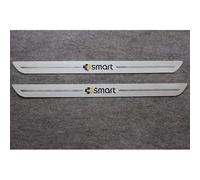 XIYUANFA 4 Pièces Protection Seuil Porte Voiture pour Smart Fortwo II Coupe (C451) 2007-2015, Voiture Acier Inoxydable Seuil Porte Plaques Anti-Dirty Antidérapan Résistant