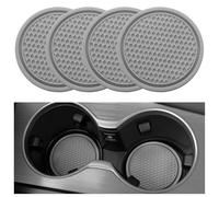 XIYUANFA 4 Pièces Tapis Porte-Gobelet de Voiture pour BYD Seal U 2024, sous Verres Voiture AntiDérapant Silicone Insert de Porte-Gobelet de Voiture,Grey
