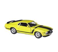 XIYUEYING 1 24 pour Ford Mustang Boss 302 1970 Muscle Car Alliage réplique Voiture moulé sous Pression modèle de Fini(Yellow)