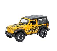 XIYUEYING 1:24 pour Jeep Wrangler véhicule Tout-Terrain Moulage sous Pression en métal modèle Voiture lumière sonore Retirer Voiture Jouet(Yellow)