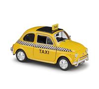 XIYUEYING 1 24 pour Nuova Fiat 500 Classique Taxi Alliage réplique Voiture moulé sous Pression modèle Fini décoration de Voiture