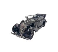 XIYUEYING 1:43 pour Benz Cabriolet 770 Vintage Alloy Car Model Miniature Static Collection Affiche des Ornements(Noir)