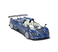 XIYUEYING 1 64 pour Pagani Zonda HP Barchetta Bleu Voiture De Sport Convertible Modèle De Voiture en Alliage Collection Adulte