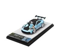 XIYUEYING 1:64 pour Porsche 992 GT3 RS Modèle De Voiture en Alliage À Petite Échelle en Métal Mini Voiture Ornements De Bureau