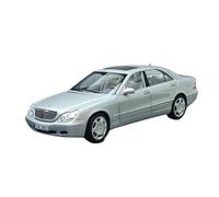 XIYUEYING Modèle De Voiture Vintage À Affichage Statique 1:18 pour Benz S55 AMG W220 Butterfly Run 2000 Collection De Cadeaux De Vacances(Argent)