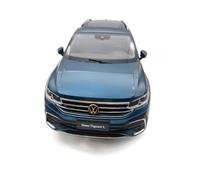 XIYUEYING Modèle Voiture Alliage 1:18 pour Volkswagen Tiguan L TIGUAN L 2022 Ornements Véhicule Statique Décorations pour Maison(Bleu)