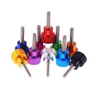 xiyuxiang@ Vis à Pouce en Aluminium M3 M4 M5 M6, tête moletée en Aluminium, Filetage en Acier Inoxydable, serrer à la Main, boulons, 2 pièces(Red,M4X15 2pcs)