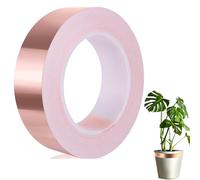 XIZAO Feuille de Cuivre Bande Ruban Adhésif En Feuille De Cuivre 20m x 20mm Conducteur Simple Face EMI Blindage Adhésif pour Guitares Mise à la Terre Artisanat