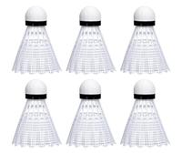 XIZAO Lot de 6 volants de badminton en nylon solides et durables - En plastique - Pour l'entraînement en intérieur et en extérieur