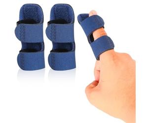 XIZAO Réglable Attelle de Doigt, Lisseur Soutien Doigt Stabilisateur Orthèses de Doigt Brace Cassé pour Doigts Manchons de Protection 2 Pièces