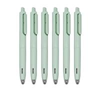 XIZE SH Lot de 6 stylos à encre noire pour écrire des notes - 0,5 mm - Corps vert