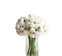 XIZHI Bouquet de 18 pièces de fleurs artificielles Ranunculus - 30 cm et 54 têtes de fleurs en soie artificielles Ranunculus - Bouquet de décorations de Ranunculus artificiel pour la maison, décor de