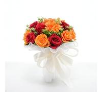 XIZHI Bouquets de Mariage pour mariée Roses artificielles Champagne
