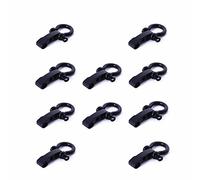 XIZHI Lot de 10 boucles de paracorde en acier inoxydable réglables en forme de U Noir