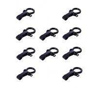 XIZHI Lot de 10 boucles de paracorde en acier inoxydable réglables en forme de U Noir