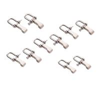 XIZHI Lot de 10 boucles paracorde en alliage réglable en forme de D pour bracelet de survie Argenté
