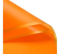 XIZHI Lot de 20 feuilles de papier cadeau imperméable avec bord doré pour fleurs fraîches - 57 x 57 cm (orange)