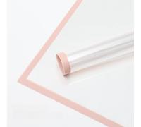 XIZHI Lot de 20 feuilles de papier cadeau transparent étanche à bord noir pour emballage cadeau, loisirs créatifs, bouquet, 58,4 x 58,4 cm (rose foncé)