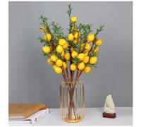 XIZHI Lot de 6 Branches de Citrons artificielles de 48,3 cm pour décoration de Maison, Vacances, Centre de Table et décoration de Noël