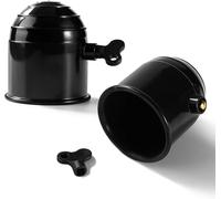 XIZHID 2 Pièces Housse de Boule d'Attelage pour Toyota Auris 2013-2018, Cache Boule Attelage, Couvercle D'attelage de Remorque, Plastique Dur,Black