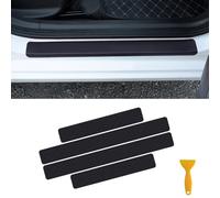 XIZHID 4 Pièces Protection Seuil de Porte pour Dacia Sandero II 2012-2020, Autocollants Anti-Rayures en Fibre de Carbone et Bande de Protection de Seuil