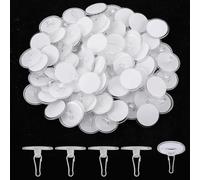 Xizhiwan Lot de 100 crochets muraux adhésifs transparents amovibles avec crochet, petit disque adhésif de plafond de 2 cm, convient pour la décoration de festivals, mariages, Halloween, fêtes de Noël