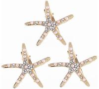 Xizhiwan Pearl Seastar Lot de 3 barrettes à cheveux en forme de sirène pour filles et femmes, pour mariage, pour les fêtes, la photographie, les vacances à la plage et les vacances