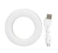 XJ - 19 Anneau Lumineux de Selfie Portable et Rechargeable à 40 LED, lumière d’appoint réglable de 3200 K à 6500 K pour téléphone Mobile et Appareil Photo Compact, avec Clip