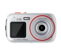 XJ07 Appareil photo numérique portable pour enfants doté de la technologie Autofocus et des enregistrements en haute définition à une résolution 2 5K (Argent)